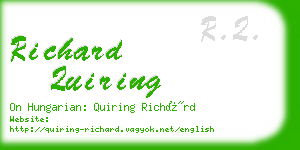 richard quiring business card